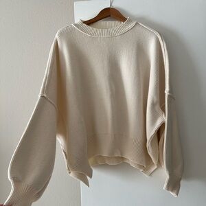 Emory Park Women’s Oversized Chunky Sweater | Cream | size L